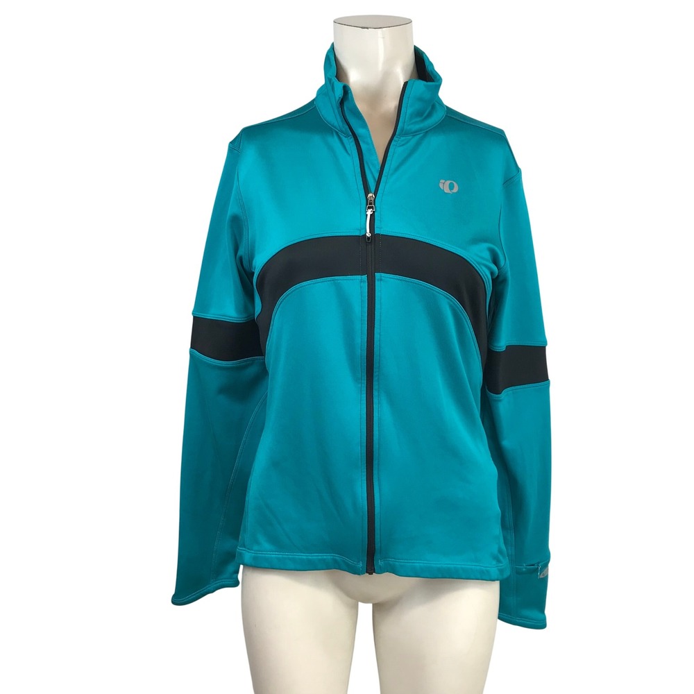 Pearl Izumi Elite Womens Cycling Jacket Teal Black‎ Thermal Full Zip Medium